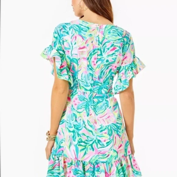 Lilly Pulitzer DARLAH STRETCH DRESS Multi One In A Melon - Picture 2 of 3
